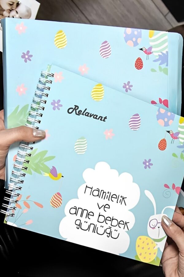 1Hamilelik Anne Bebek Günlüğü Hamile Anı Defteri Bebek Anı Defteri Anı Ajandası Sticker Hediyeli
